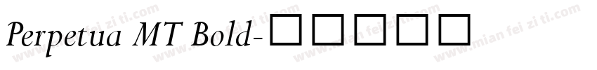 Perpetua MT Bold字体转换